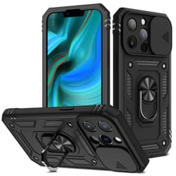 iPhone 13 Pro Skal med ringhållare PC/TPU Svart
