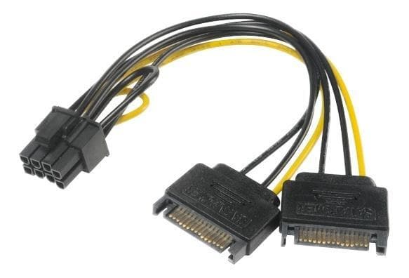 SATA power to 6+2pin PCIe