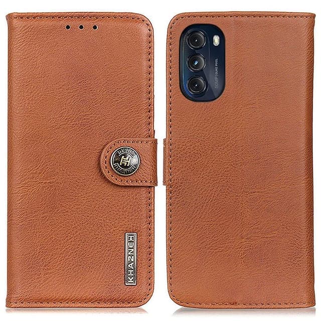 KHAZNEH Motorola Moto G 5G 2022 Plånboksfodral - Brun