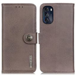 KHAZNEH Motorola Moto G 5G 2022 Plånboksfodral - Khaki