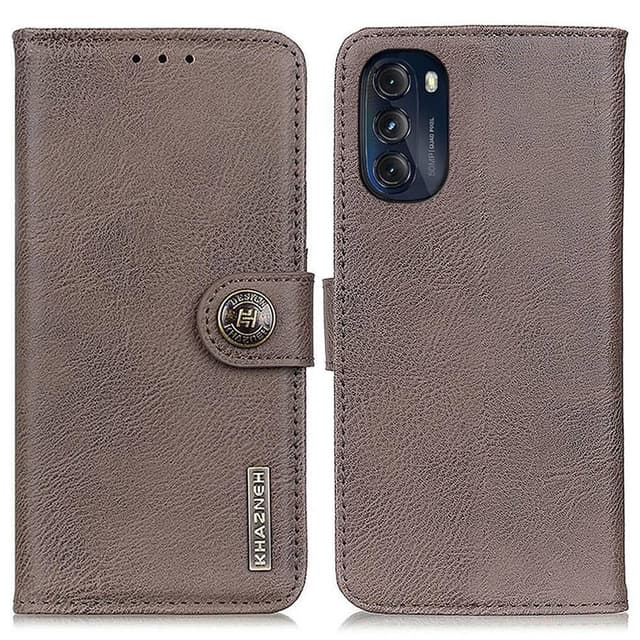 KHAZNEH Motorola Moto G 5G 2022 Plånboksfodral - Khaki