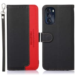KHAZNEH Motorola Moto G 5G 2022 Plånboksfodral - Svart/Röd