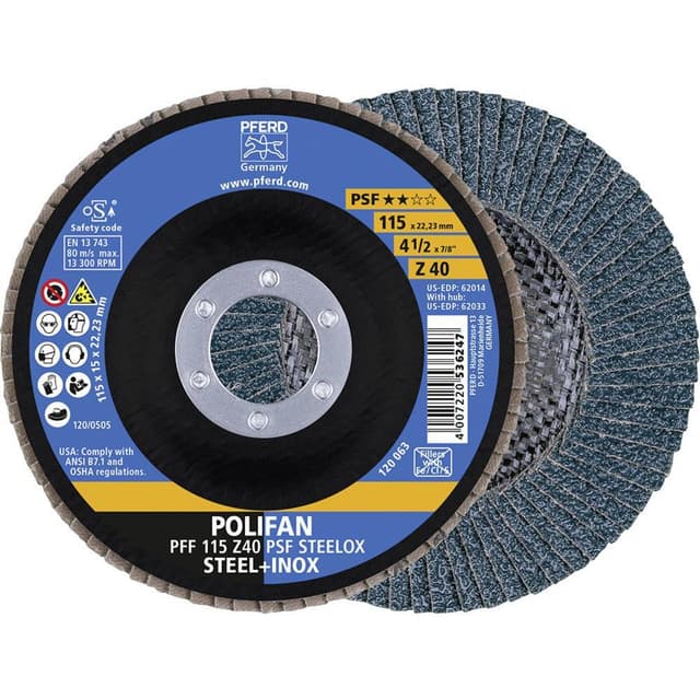 Lamellslipskiva PFERD 67664115 Diameter 115 mm N/A 10