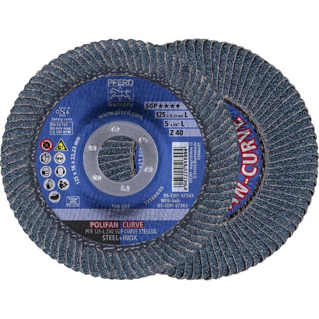 Lamellslipskiva PFERD 69398196 Diameter 125 mm N/A 2 st