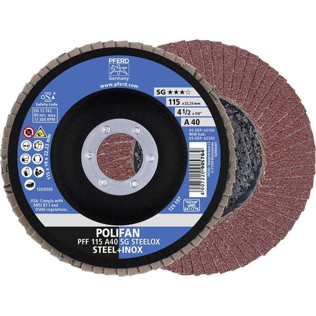 Lamellslipskiva PFERD 67604115 Diameter 115 mm N/A 10