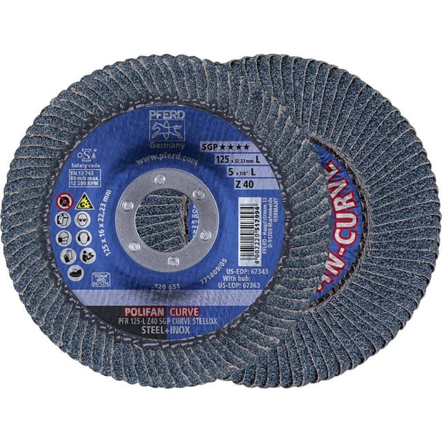 Lamellslipskiva PFERD 67689062 Diameter 125 mm N/A 10