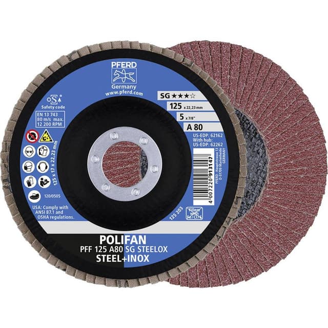 PFERD 67608125 POLIFAN-slipskiva PFF 125 A 80 SG