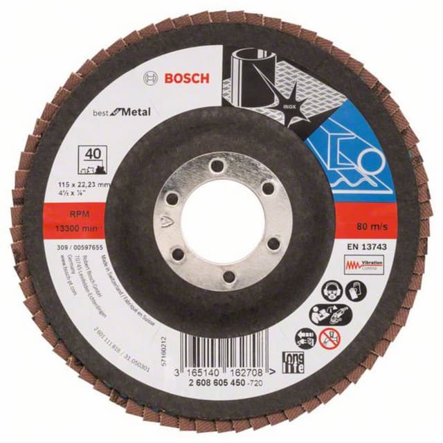 Lamellslipplatta Bosch Accessories 2608605450 Diameter