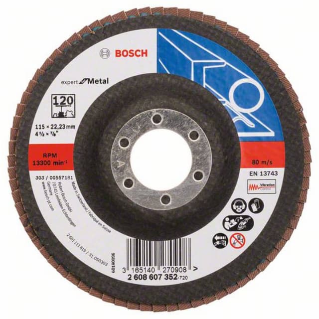 Bosch Accessories 2608607352 Flap Disc Diameter 115 mm