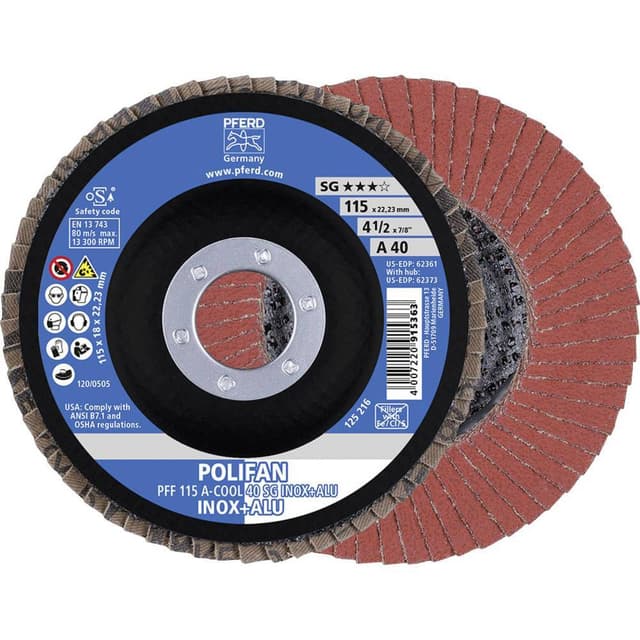 PFERD 67654115 POLIFAN-slipskiva PFF 115 A-COOL 40 SG