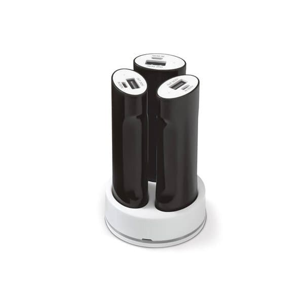 Powerbank 3x2200mAh med Laddställ