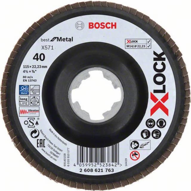 Lamellslipskiva Bosch Accessories 2608621763 Diameter