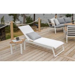 Loungesäng/solsäng 2-pack mexico - vit / teak