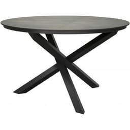 Utebord / matbord llama ø 140 cm - svart / grå