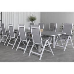 Utebord / matbord förlängningsbart levels 229/310x100 cm - grå / vit