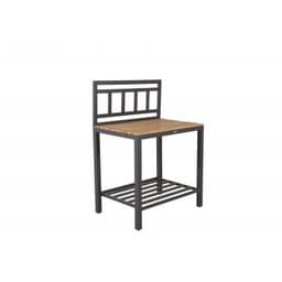 Arbetsbänk / mittdel till utekök mexico 90x60x127 cm - svart / teak