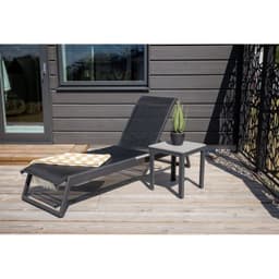 Loungesäng/solsäng 2-pack parma - svart / grå
