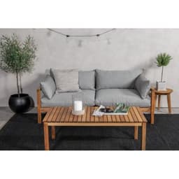 Loungesoffa/loungebänk marion - grå / natur/akacia