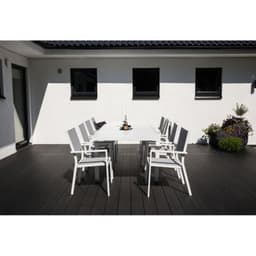 Utebord / matbord förlängningsbart marbella 160/240x100 cm - vit