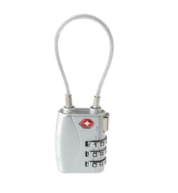 TSA matkatavaroiden lukko 3 numeroa 99x26 mm Hopea