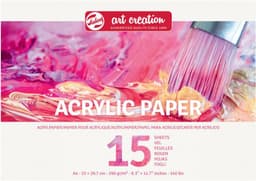 akrylpapir A4 290 gr 30 x 21 cm hvit 15 ark