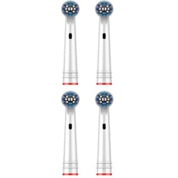 Erstatningstannbørstehoder EB20-P 4-pak Hvit all Braun electric toothbrushes with round heads: D4510, D12013, D12013W, D12523, D17525, D18, D19523, D19545, D20523, D20545, OC18, D8011, D9525, D95