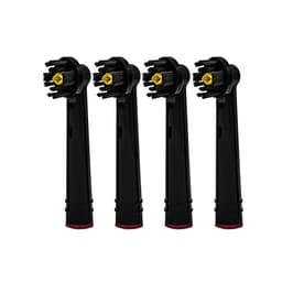 Tannbørstehoder for elektrisk tannbørste EB-25P 4-pak Sort DB400, DB450, D12, D16, D20, D29, D36, Plus 600, Pro 600, 650, 700, 1000, 2000, 2500, 3000, 4000, 4500, 5000, 6000, 6500, 7000, 8000, 9000, etc.