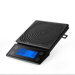 Digital kaffevekt med timer 3kg / 0,1g Svart