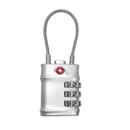 TSA matkatavaroiden lukko 3 numeroa 87x33 mm Hopea