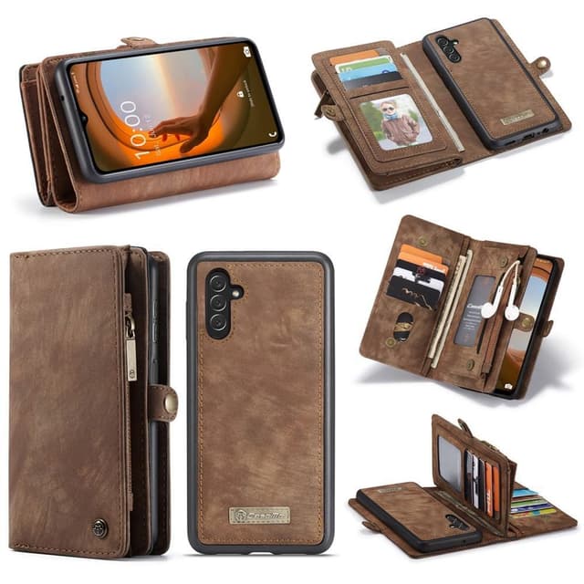 CASEME Samsung Galaxy A13 5G / A04s 4G Retro plånboksfodral - Coffee