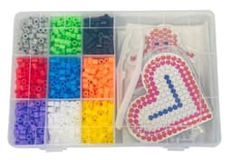 Pärlset med ca 1500 Rörpärlor med tillbehör, 9 färger