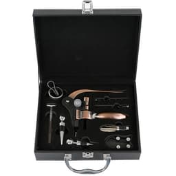 Vinöppnarset med väska 9 delar Brons/Svart