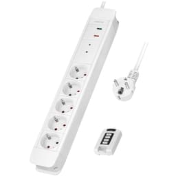 Grenuttak 5-veis med fjernkontroll 433 MHz 1,5m Hvit
