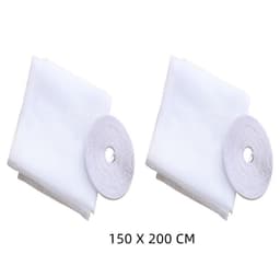 Window Screen Mesh Gardin med kardborreband 1,5 x 2 m 2-Pack Vit