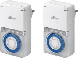 Goobay 2 kpl sarja, analoginen ajastin IP44