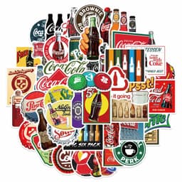 Cola-klistremerker 50-pakning Flerfarget