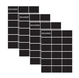 Svarta tavla Stickers PVC Svart 60x40 cm 4-Sheets 72-Pices