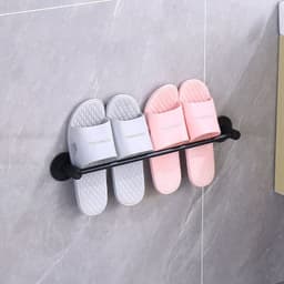 Vägghängd rack / skohylla/ handduksstång svart 50 cm smidesjärn