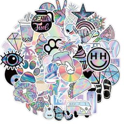 Holografiset tarrat 50 kpl Monivärinen