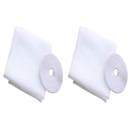 Window Screen Mesh Gardin med kardborreband 1,3 x 1,5 m 2-Pack Vit