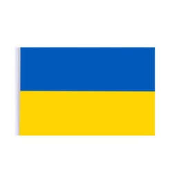 Håndholdt ukrainsk flagg 14 × 21 cm polyester Blå / Gul