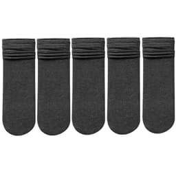 Naiset Ohuet vasikkasukat Cotton Tummanharmaa 5 paria