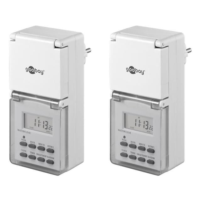 Goobay Sett med 2, digital timer IP44