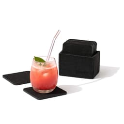 Firkantet filtpute med holder 12-pak Svart