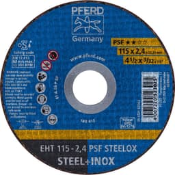 Separationspår rakt 115 mm 22.23 mm PFERD PSF STEELOX