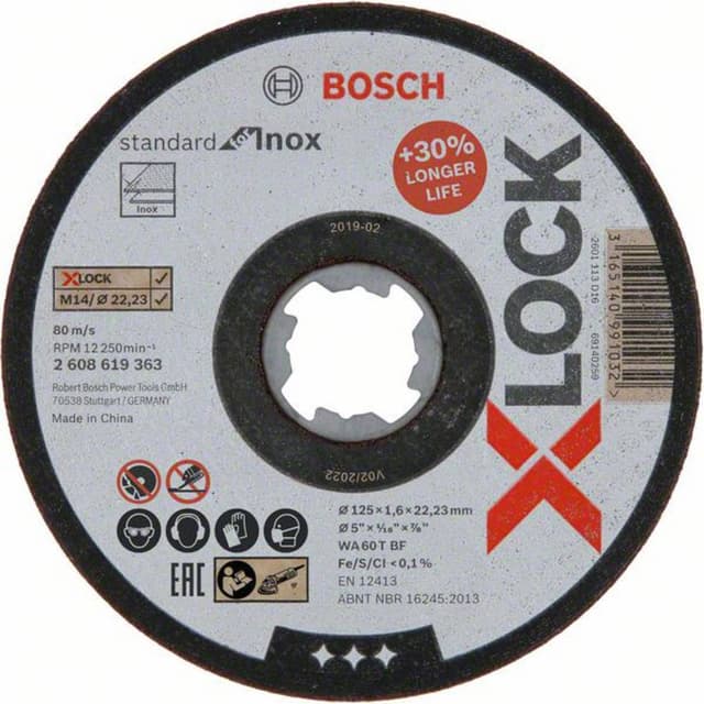 Separationspår rakt 125 mm Bosch Accessories X-LOCK