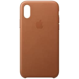 iPhone Xs skinndeksel (sadelbrun)