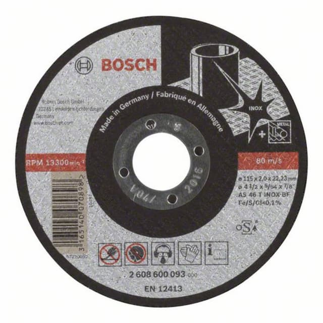 Separationspår rakt 115 mm 22.23 mm Bosch Accessories