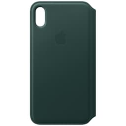 iPhone Xs Max läder foliofodral (grön)