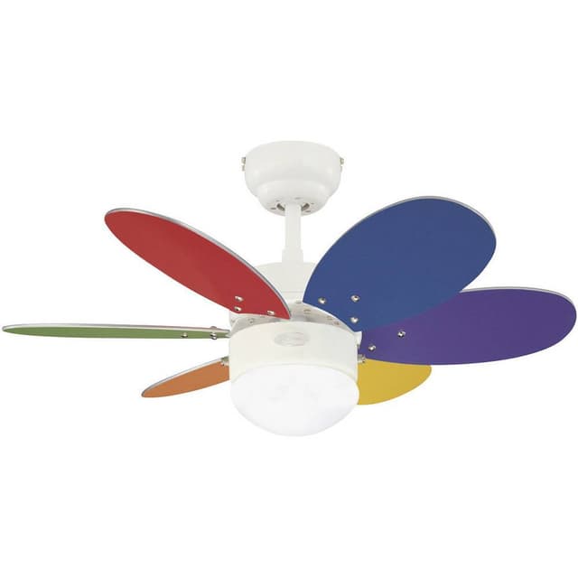 Westinghouse Turbo II Loftsventilator (Ø) 76 cm Vingefarve: Flerfarvet, Hvid, Ahorn Chassisfarve: Hvi
